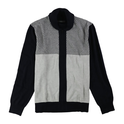 Sean John Mens Zig-Zag Colorblocked Cardigan Sweater, Style # HS170152 