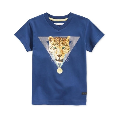 Sean John Boys Leopard V-Neck Graphic T-Shirt, Style # SJU024296 