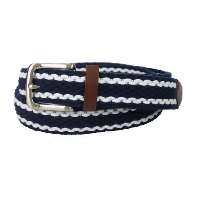 Club Room Mens Two Tone Woven Belt, Style # 003639 