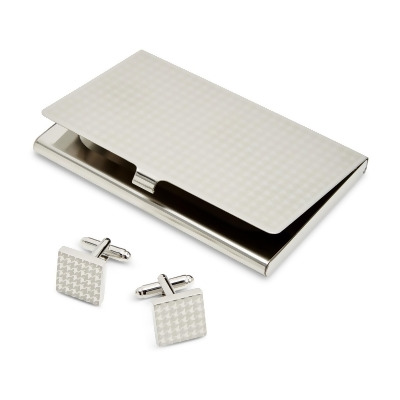 the Gift Mens Card Case Square Shape Cufflinks, Style # 61PL53X020 