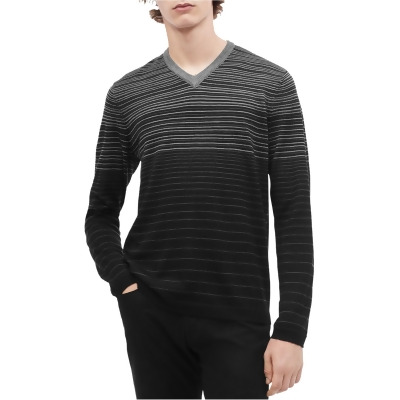 Calvin Klein Mens Ombre Stripe Pullover Sweater, Style # 40J4789 