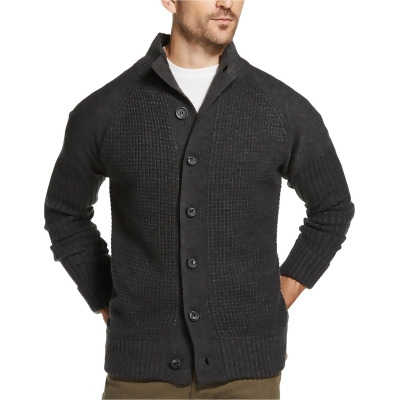 Weatherproof Mens Waffle-Stitch Cardigan Sweater, Style # F84124ME 