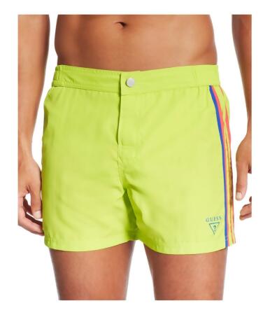 GUESS Mens Retro Swim Bottom Board Shorts, Style # F52T73TEL27 