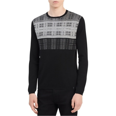 Calvin Klein Mens Grid Pullover Sweater, Style # 40F4976 