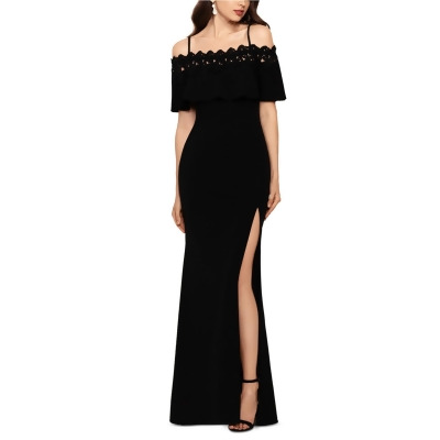 Betsy & Adam Womens Lace Trim Gown Dress, Style # A21815 
