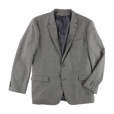 Tommy Hilfiger Mens Heathered Two Button Blazer Jacket, Style # 001925 