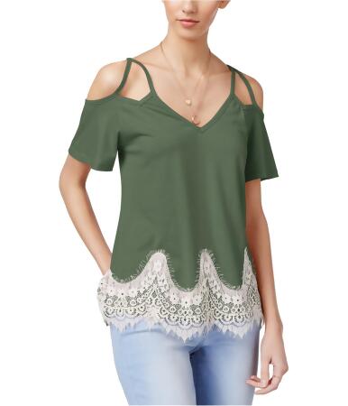 Self E Womens Lace Trim Knit Blouse, Style # 1FYAAKMS