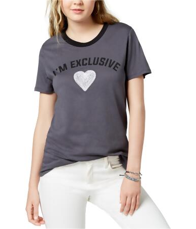 Carbon Copy Womens I'm Exclusive Embellished T-Shirt, Style # Y3403JZ788