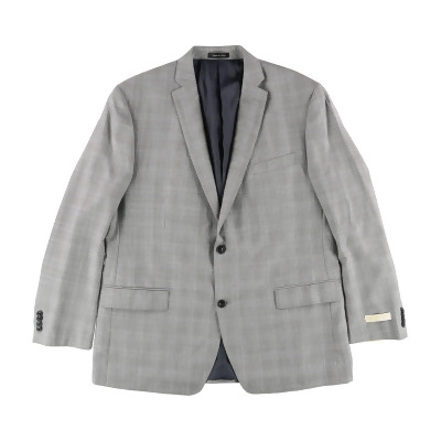 Michael Kors Mens Plaid Two Button Blazer Jacket, Style # KELS3K2Z2000-A 