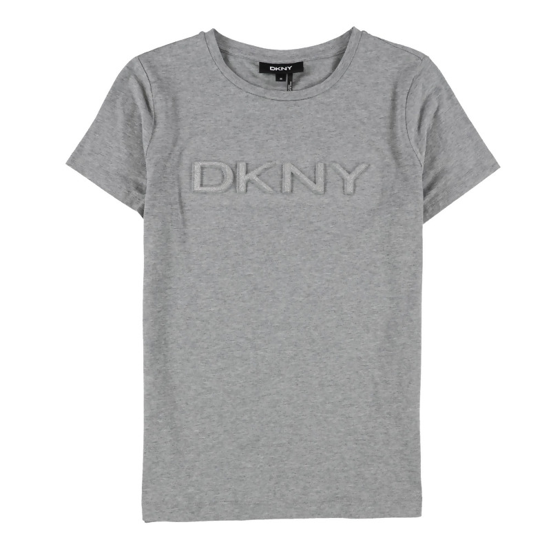 DKNY Womens Glitter Logo Embellished T-Shirt, Style # P03ZBDNA