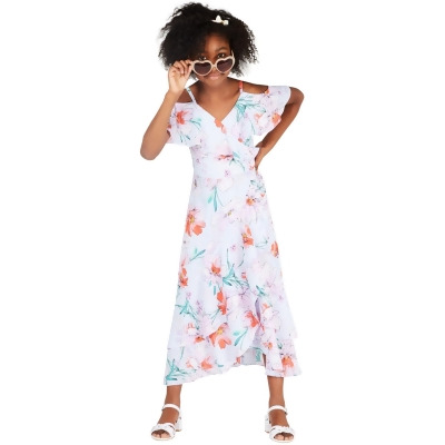 Rare Editions Girls Floral Wrap Dress, Style # E459009 