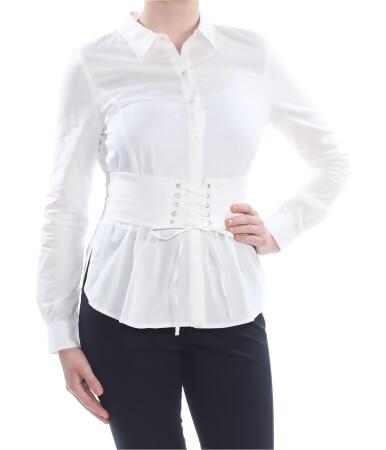 XOXO Womens Long Sleeve Corset Button Up Shirt, Style # XTT016