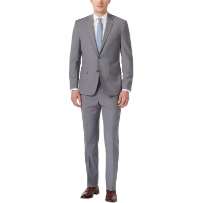Kenneth Cole Mens Checked Performance Travel Two Button Formal Suit, Style # 20405231 