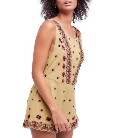 Free People Womens Margarita Embroidered Romper Jumpsuit, Style # OB800751 