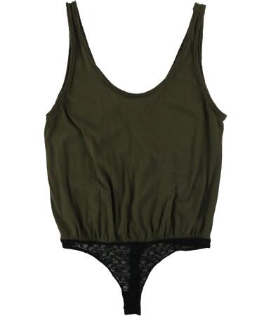 Free People Womens Sydney Lace-Contrast Bodysuit Jumpsuit, Style # OB793480 