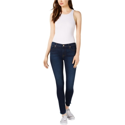 7 For All ManKind Womens Raw Scallop Hem Skinny Fit Jeans, Style # AU8409005 