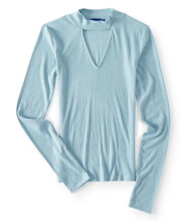 Aeropostale Womens Fitted Choker Pullover Blouse, Style # 6101 