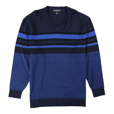 Alfani Mens Bold Pop Striped V-Neck Pullover Sweater, Style # B0301HB528 