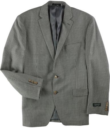 Ralph Lauren Mens Houndstooth Two Button Blazer Jacket, Style # LETO12DX1716 