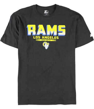 Starter Mens La Rams Graphic T-Shirt, Grey, XX-Large