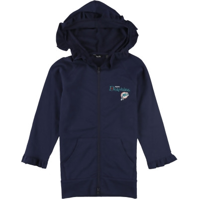 Touch Girls Miami Dolphins Ruffled Hoodie Sweatshirt, Style # 6T7EVN00 