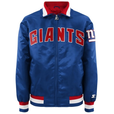 STARTER Mens New York Giants Varsity Jacket, Style # LS800697 