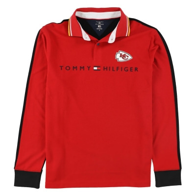 Tommy Hilfiger Mens Kansas City Chiefs Rugby Polo Shirt, Style # 6V10Z962 