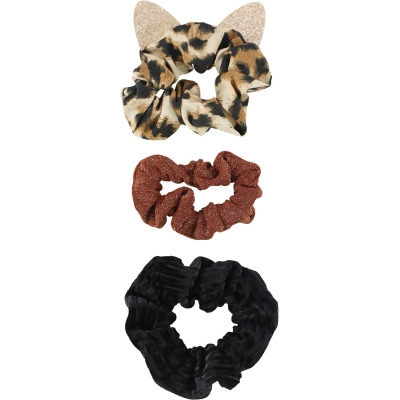 American Eagle Womens Cat Ears 3-Pack Hair Scrunchie, Style # 048-0421-44729-R 