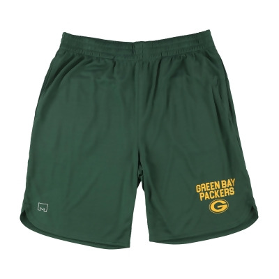 G-III Sports Mens Green Bay Packers Athletic Workout Shorts, Style # 6R10Z064 