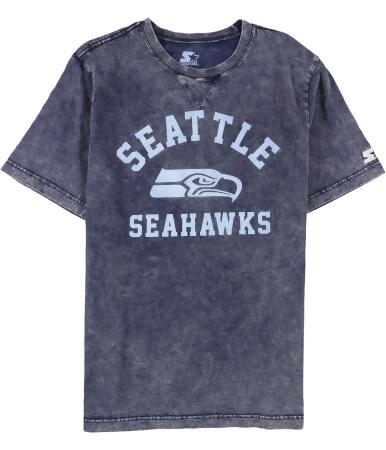 Starter Mens Seattle Seahawks Graphic T-Shirt, Blue, Large