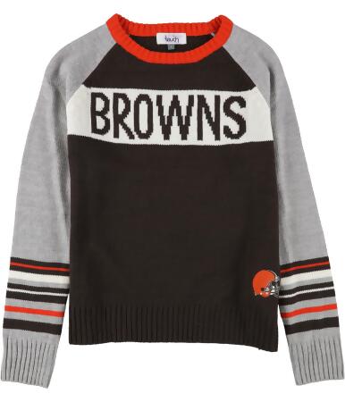 Touch Womens Cleveland Browns Knit Sweater, Brown, Small