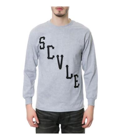 Black Scale Mens The Scvle Logo LS Graphic T-Shirt