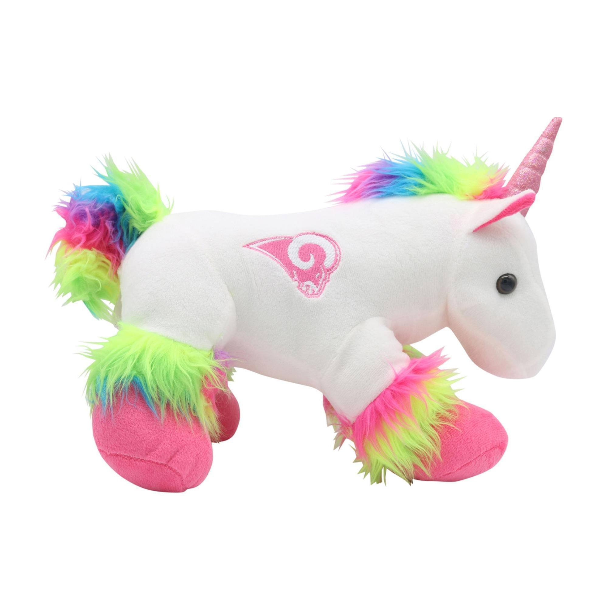 Forever Collectibles Unisex La Rams Unicorn Stuffed Plush Toy Souvenir PINKWHT