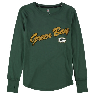 G-III Sports Womens Green Bay Packers Embellished T-Shirt, Style # 6Q10Z034 