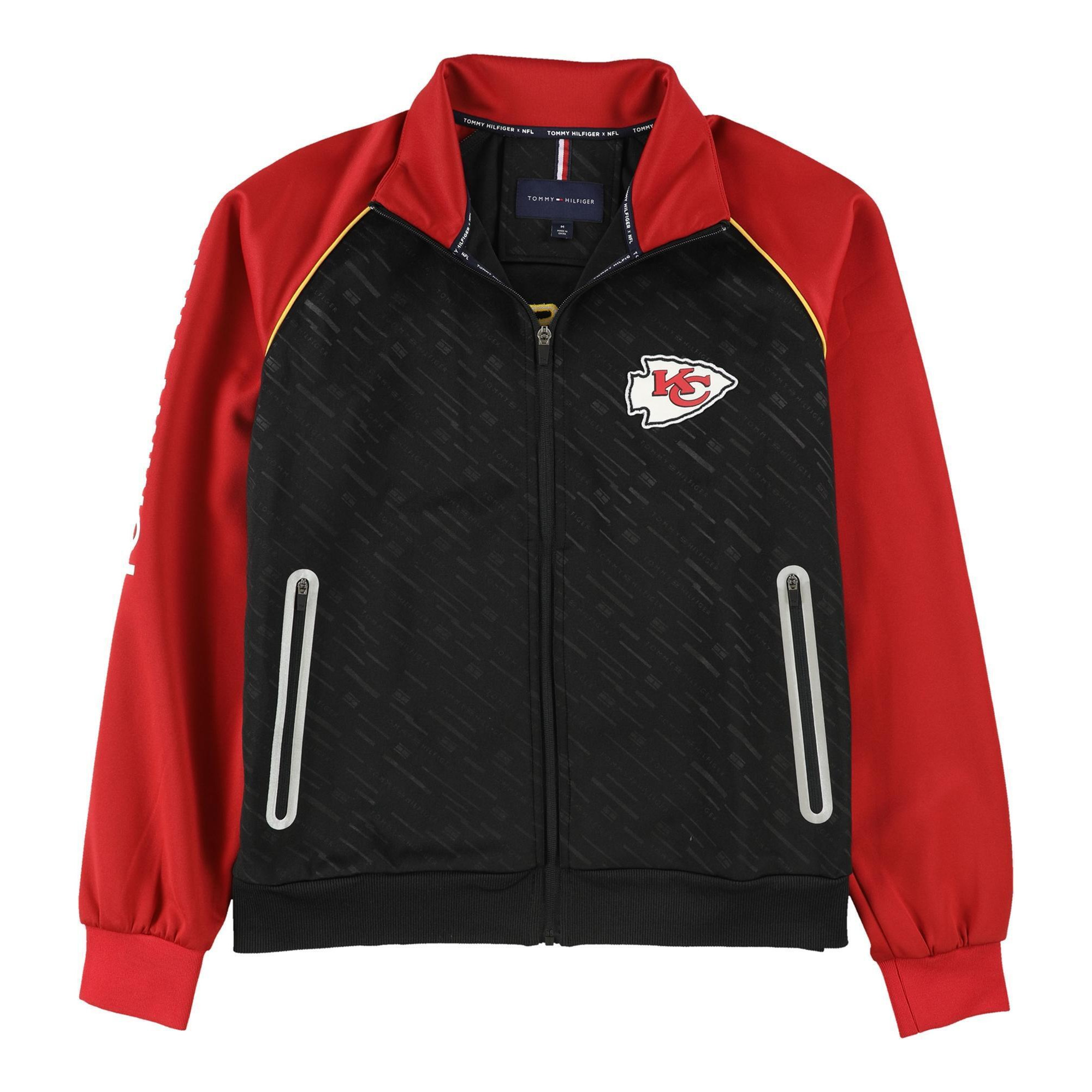 Tommy Hilfiger Mens Kansas City Chiefs Track Jacket Sweatshirt, Style # 6V10Z724