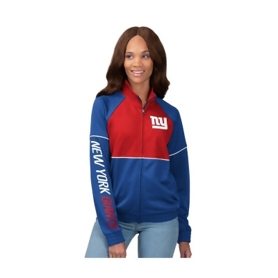 G-III Sports Womens New York Giants Track Jacket Sweatshirt, Style # NM9-348-1 