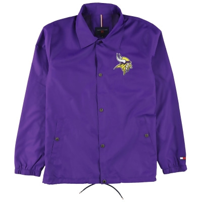 Tommy Hilfiger Mens Minnesota Vikings Windbreaker Jacket, Style # 6V20Z375 