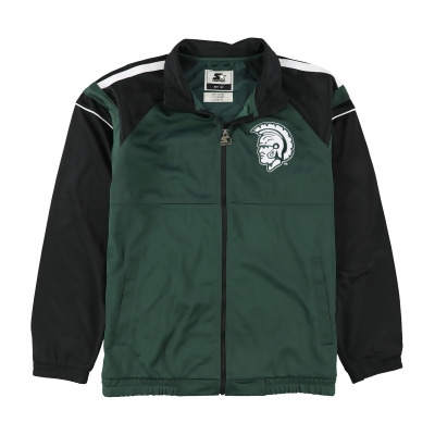STARTER Mens Michigan State Spartans Track Jacket Sweatshirt, Style # LS08Z735 