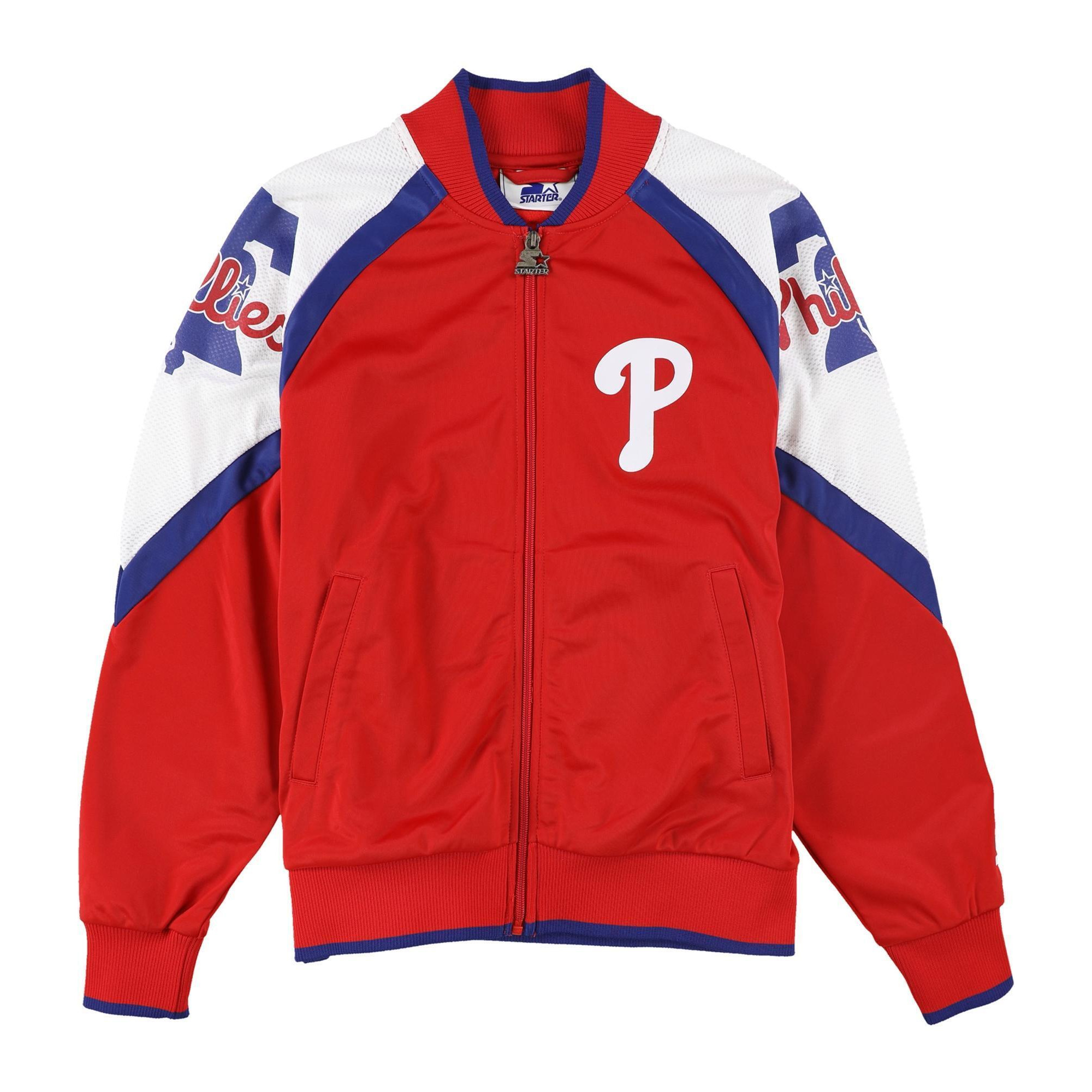 STARTER Womens Philadelphia Phillies Track Jacket Sweatshirt, Style # NS25Z514