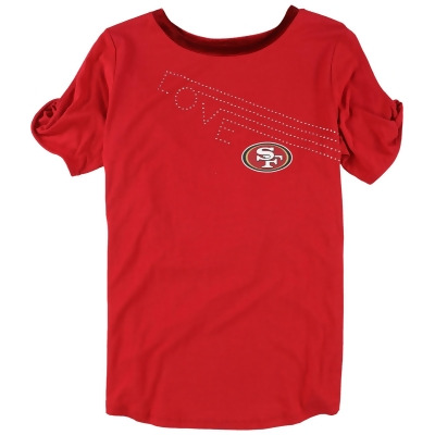 Touch Womens San Francisco 49ers Embellished T-Shirt, Style # 6T90Z431 