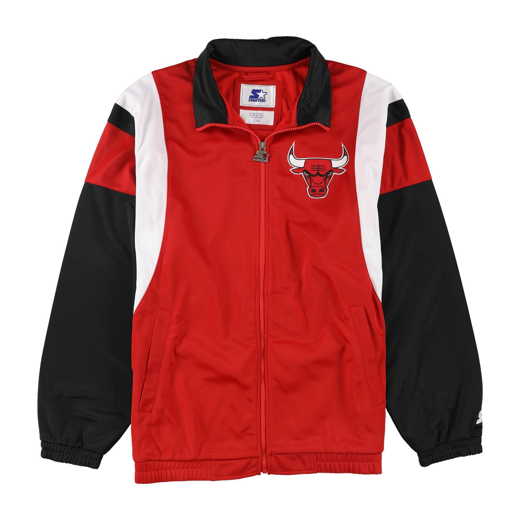 STARTER Mens Chicago Bulls Track Jacket Sweatshirt, Style # LS93Z059