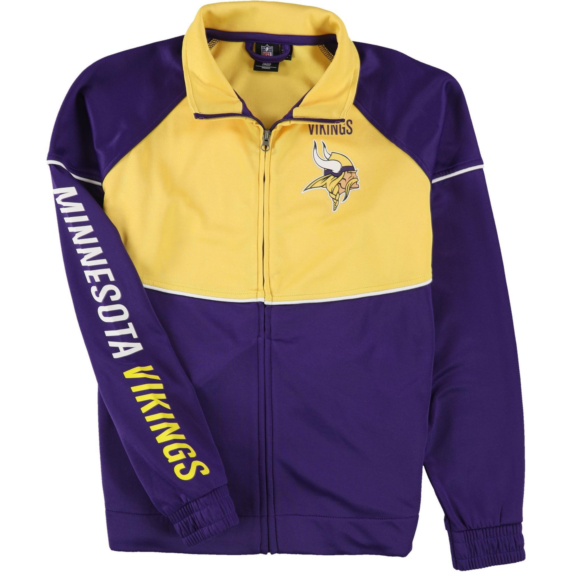 G-III Sports Womens Minnesota Vikings Track Jacket Sweatshirt, Style # NM9-348-4
