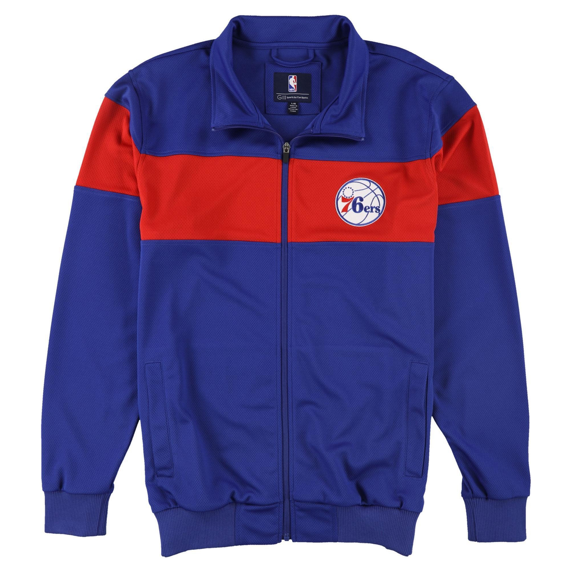 G-III Sports Mens Philadelphia 76ers Track Jacket Sweatshirt, Style # LA93Z828