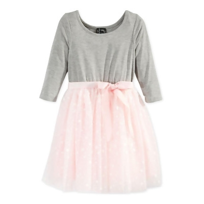 Pink & Violet Girls Dot Tutu Shift Dress, Style # XDP0944RM 