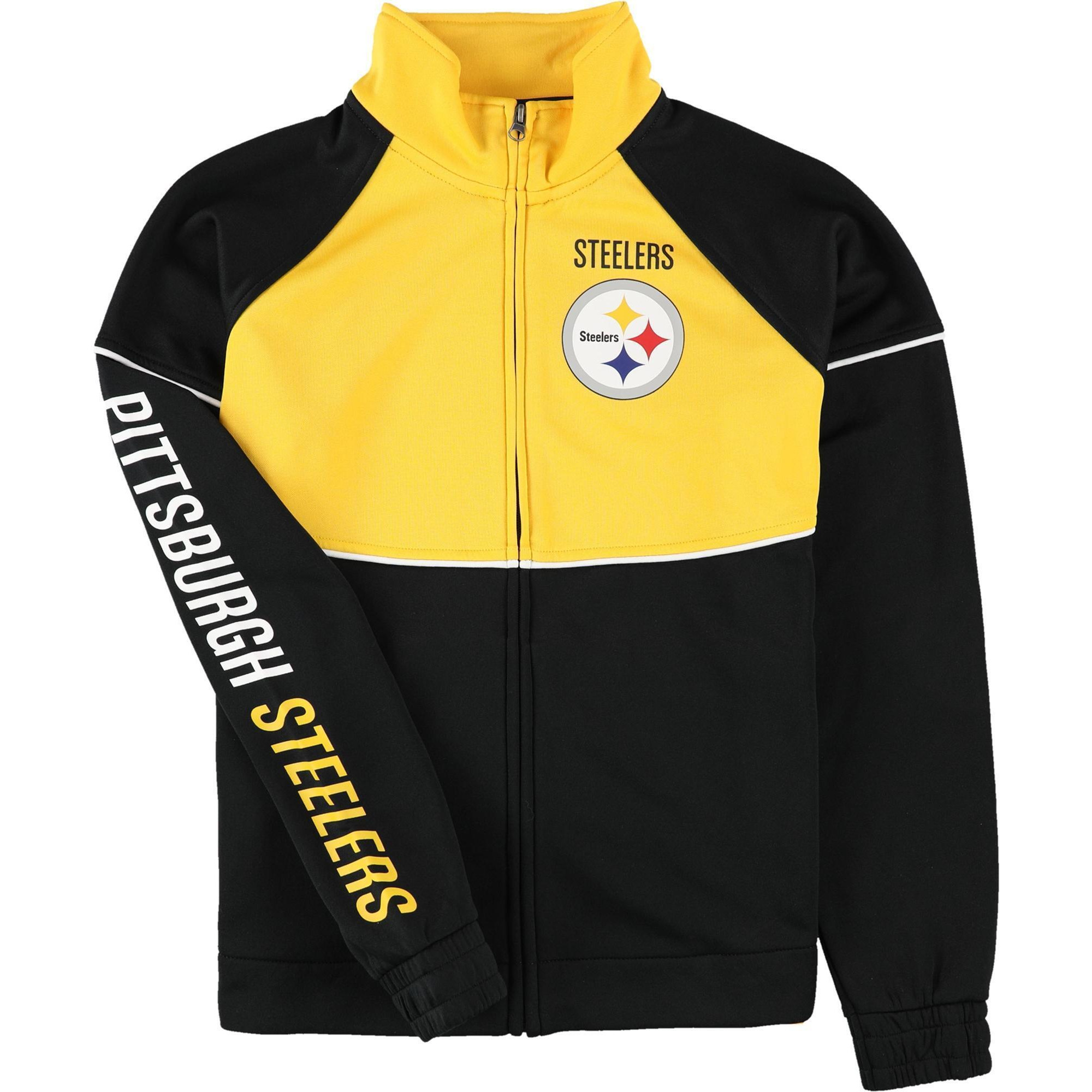 G-III Sports Womens Pittsburgh Steelers Track Jacket Sweatshirt, Style # NM9-348-2