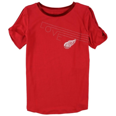 Touch Womens Detroit Red Wings Embellished T-Shirt, Style # 6T91Z431 