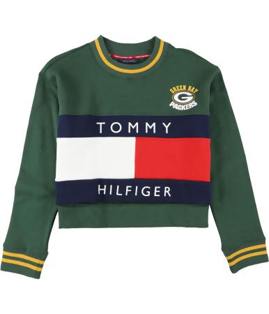 Tommy Hilfiger Womens Green Bay Packers Sweatshirt, Multicoloured, Small