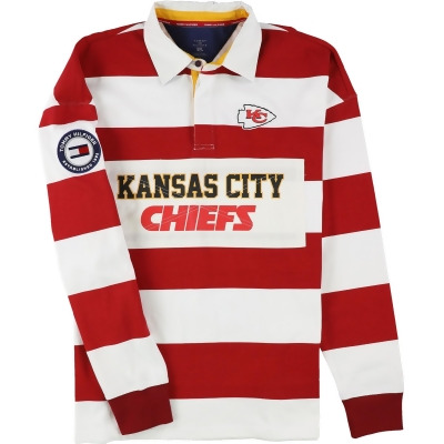 Tommy Hilfiger Mens Kansas City Chiefs Rugby Polo Shirt, Style # 6U10Z119 