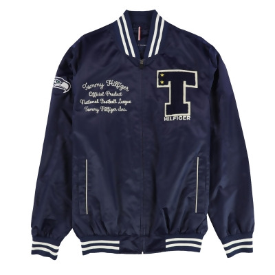 Tommy Hilfiger Mens Seattle Seahawks Bomber Jacket, Style # 6V00Z027 