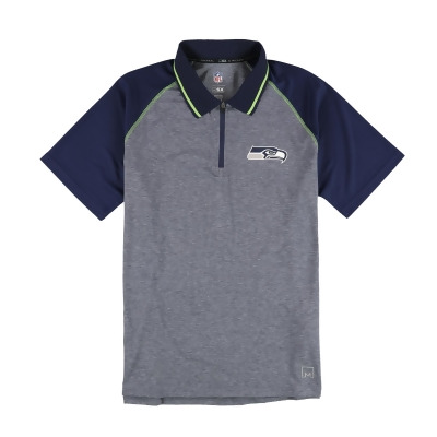 MSX Mens Seattle Seahawks 1/4 Zip Rugby Polo Shirt, Style # 6R20Z619 